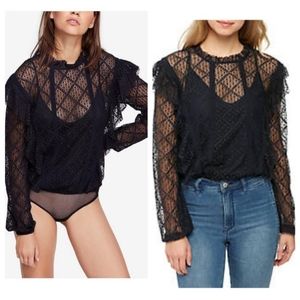 NWOT Free People Lace Bodysuit